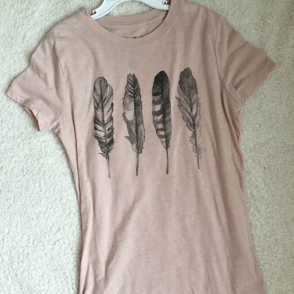 aeropostale tee (size S) with watercolor feathers